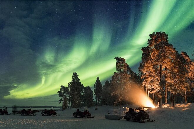 Sneeuwscootersafari - noorderlicht - Inari - Finland - Christoffel Travel