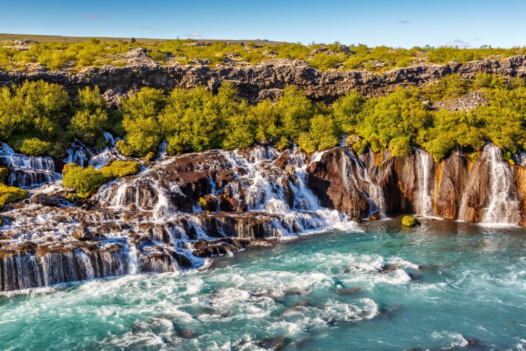 Hraunfossar watervallen - IJsland - Christoffel Travel