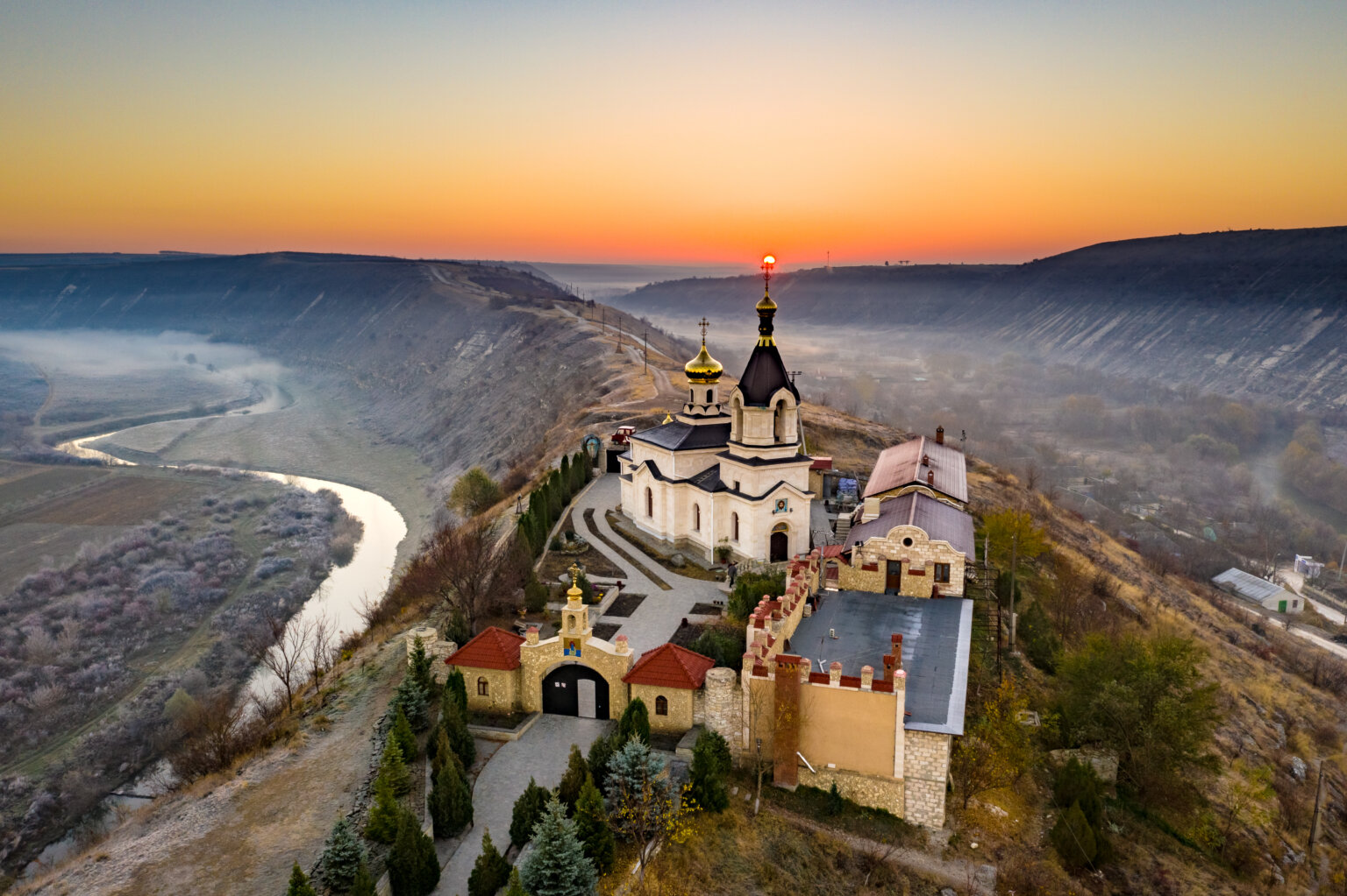 Old,Orhei,Monastery,At,Sunrise,In,Moldova,Republic