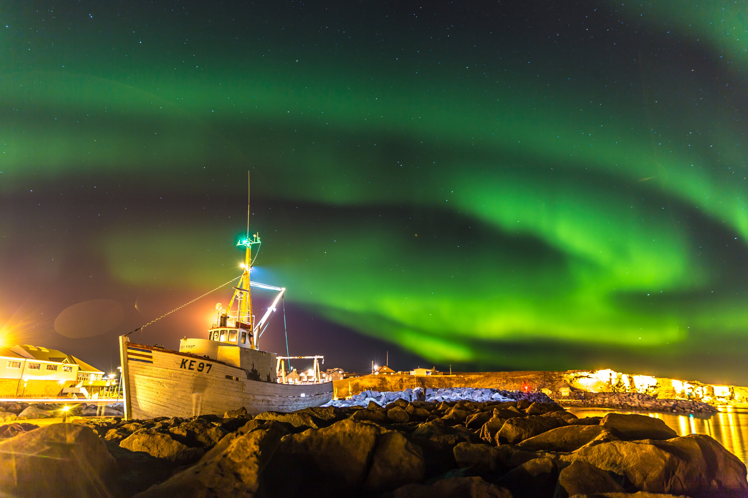 Noorderlicht - winters IJsland - boot - Christoffel Travel