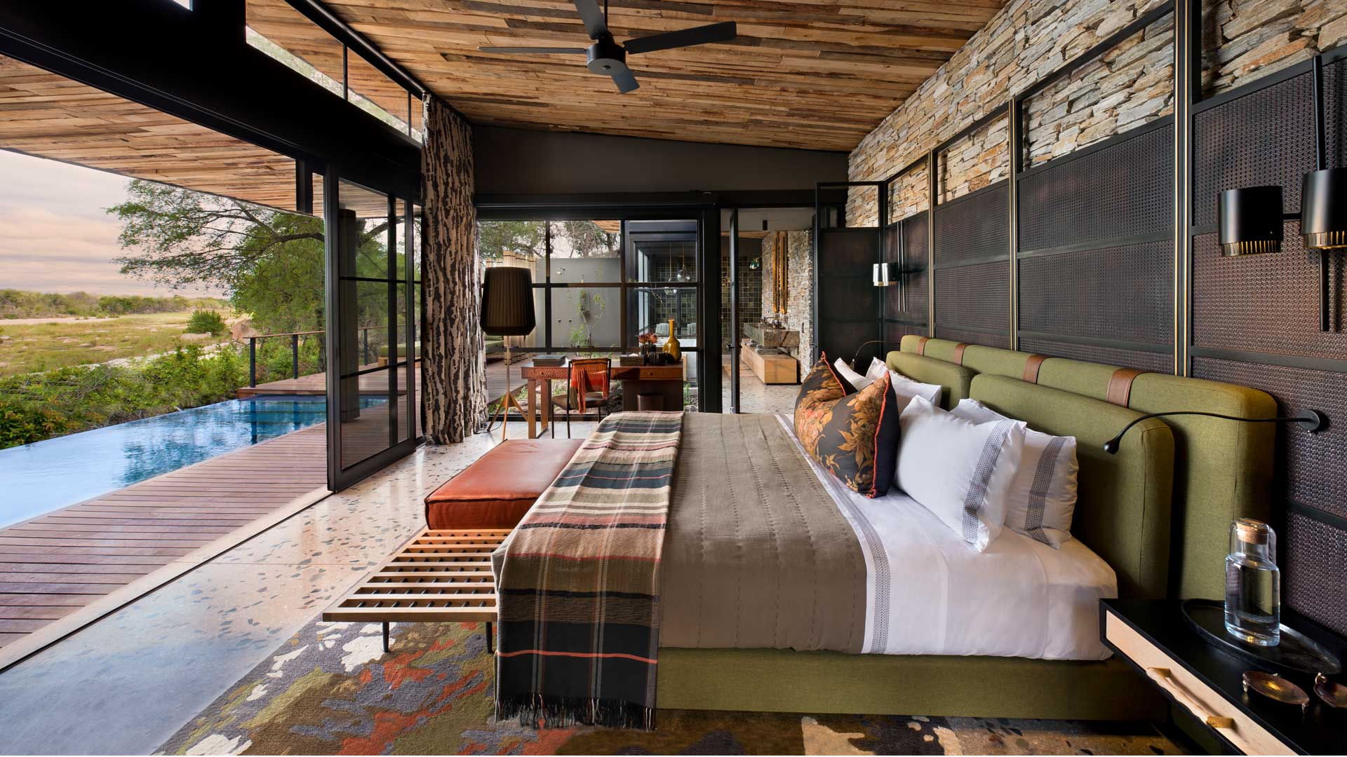 Ultra-luxe andBeyond Tengile River Lodge in Sabi Sand Game Reserve, aangeboden door Christoffel Travel. 