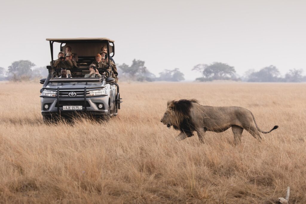 Luchtfoto van Shumba Camp, een luxe safarikamp in het hart van het Busanga-vlakte, omringd door uitgestrekte graslanden in Kafue National Park – aangeboden door Christoffel Travel.