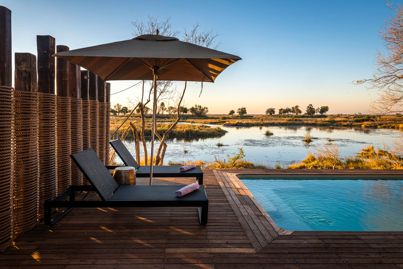 Luxe safari-accommodatie bij Wilderness King’s Pool in Botswana – exclusieve reiservaring met Christoffel Travel.