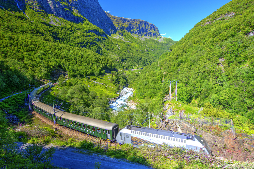 De Flåm Railway tijdens een treinreis door Noorwegen